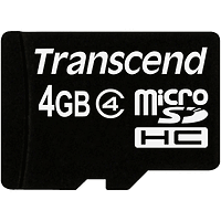 Памет Transcend 4GB microSDHC (1 adapter - Class 4)