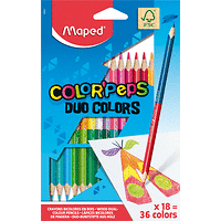 МОЛИВИ ЦВЕТНИ Мапед COLOR PEPS DUO 18 бр .36 цвята