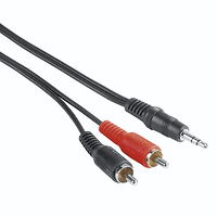 Аудио кабел HAMA  Стерео жак 3,5 mm -2 x Чинч мъжко, 5м