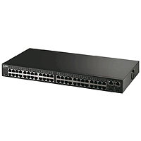 Комутатор ZyXEL ES-1552, 48-port 10/100Mbps ExtraSmart (Anti DDoS, Auto VoIP)