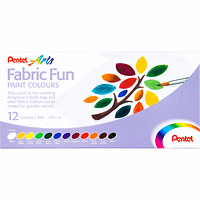 Бои за текстил Pentel 12 цвята 6 мл