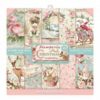 STAMPERIA Double Face PINK CHRISTMAS" - Дизайнерски ЛИСТ 12"x12" 