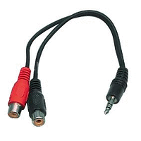 кабел стерео жак 3,5mm женски - 2 чинча мъжки 1.5m