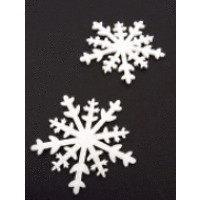 Снежинка филц 35х1мм бяла 1пак 10броя