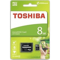 Toshiba M102 micro SDHC 8GB Class 4 with Adapter 