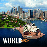 Стенен календар 12-листов, 2025 г, World cities