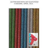 GLUE GUN GLITTER STICKS - Брокатени пръчки за мини пистолет 7мм / 10бр