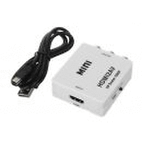 Конвертор, HDMI към AV (3RCA), Бял