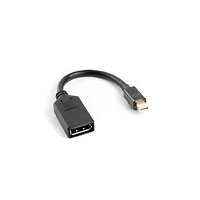 Адаптер, Lanberg adapter display port mini (m) -> display port (f), 10cm cable, black