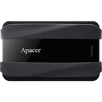 Твърд диск, Apacer AC533, 2TB 2.5" SATA HDD USB 3.2 Portable Hard Drive Plastic / Rubber Jet black