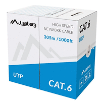 Lanberg LAN cable UTP CAT.6  solid CCA 1метър
