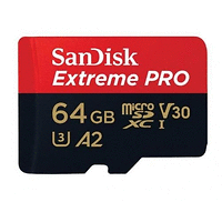 Карта памет SANDISK Extreme Pro microSDXC, 64GB, 170MB/s, C10, U3, A2, V30, SD Adapter