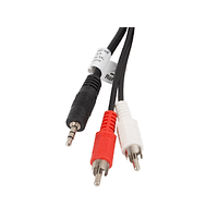 Lanberg mini jack 3.5mm (M) 3 pin -> 2X RCA (chinch) (M) cable 5m