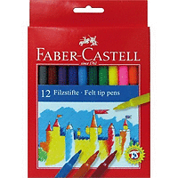 Faber-Castell Флумастери Замък, 12 цвята 