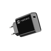 даптер, Natec USB Charger Ribera 1X USB-C 20W, Black