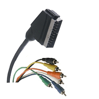 Кабел SCART мъжки/6RCA мъжки (Ф9 мм) CCS, 1.5 м