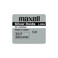 Бутонна батерия сребърна MAXELL SR-516 SW /317/  1.55V