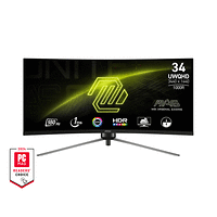 MSI MAG 345CQR, 34", VA, 180Hz, 1ms, UWQHD 3440x1440, 21:9, FreeSync Premium, HDR, Ai VISION, LBL, Night Vision, Console mode, VRR, CEC, 300 nits, 3000:1, 100M;1, DP (1.4a), 2x HDMI (2.0b), Headp