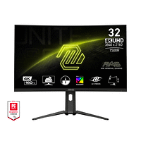 MSI MAG 321CUP, 31.5", VA, 160Hz, 1ms, UHD 3840x2160, Curved, FreeSync Premium, HDR 400, AI VISION, Console Mode, VRR, ALLM, CEC, PIP, PBP, 350 nits, 3000:1, 100M;1, DP (1.4a), 2x HDMI (2.1), 1x