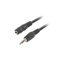 Кабел, Lanberg cable stereo mini jack (M) -> mini jack (F) 5m, black