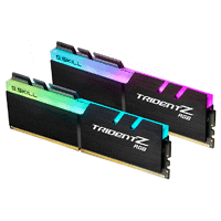 Памет G.SKILL Trident Z RGB 32GB(2x16GB) DDR4 PC4-25600 3200MHz CL16 F4-3200C16D-32GTZR