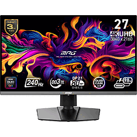 MSI MPG 272URX QD-OLED Gaming Monitor, 26.5", 0.03ms, 240Hz, 3840x2160, G-SYNC, AMD FreeSync Premium Pro, AI Vision, Console Mode, ClearMR 13000, HDR True Black 400, Type-C(98W PD), DP(2.1a), 2xH