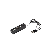 USB хъб, uGo USB 2.0 hub MAIPO HU100 4-ports with switch, Black