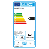 BenQ PD2700U, 27" IPS LED, 5ms, 3840x2160 4K, Design Monitor, 100% sRGB, DualView, PIP/PBP, CAD/CAM, Flicker-free, LBL, B.I., 1300:1, 20M:1 DCR, 10 bit, 350 cd/m2, HDMI, DP, miniDP, DP out, USB h