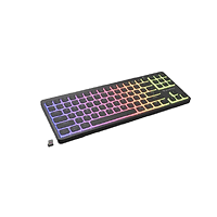 Genesis Gaming Keyboard Thor 430 TKL Wireless, US, RGB Mechanical Outemu Pink, Silent Slim, Black