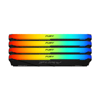 Памет Kingston FURY Beast Black RGB 64GB(4x16GB) DDR4 3200MHz CL16