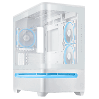 Кутия ASUS Prime AP202 ARGB mATX + 3 ARGB Вентилатора - White