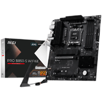 MSI PRO B850-S WIFI6E, ATX, Socket AM5, 4x DDR5 Dual Channel  up to 8200(OC)MHz, 2x PCIe x16 slot, 2x M.2 slot, 4x USB 5Gbps, 3x USB 10Gbps, 1x USB 10Gbps Type-C, HDMI, DP, 7.1 HD Audio,