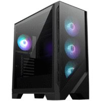 MSI MAG FORGE 321R AIRFLOW, Mid-Tower, ATX/M-ATX/ITX, 2x USB 3.2, 1x USB 3.2 Gen 2x2 Type-C, 1x Audio/Mic, LED Button, ARGB Hub, 4x 120mm ARGB Fans, Mesh Panel, Tempered Glass, Black