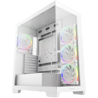 DeepCool CG580 4F WH V2, Mid Tower, Mini-ITX/Micro-ATX/ATX, Rear Connector support, 2xUSB3.0, 1x Type-C Gen2, 1xAudio, 3x120mm ARGB Reverse Fans, 1x120mm ARGB Fan, Tempered Glass, Mesh