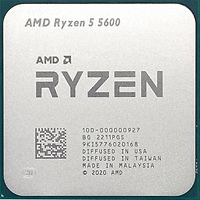 Процесор AMD Ryzen 5 5600, AM4 Socket, 6 Cores, 3.5GHz, 35MB Cache, 65W, Tray