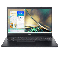 Acer Aspire 7 Performance, A715-76G-531Q, i5-12450H (up to 4.4GHz, 12MB), 15.6&quot; FHD IPS, 8GB DDR4 3200 (1 slot), 512GB NVMe SSD, RTX 3050 4GB GDDR6, Wi-Fi AX+BT5.2, FP, HD Cam + Mic, KB Backlight
