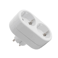 Разклонител SCHUKO мъжки, 2x SCHUKO женски