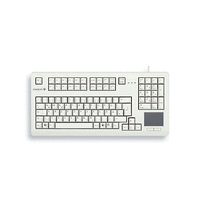 Компактна жична клавиатура CHERRY G80-11900 с Trackball, сива