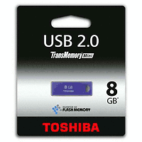 8GB TOSHIBA FLASH DRIVE USB2.0 ENSHU Purpleblue