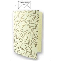 Двойна японска копринена картичка 180х120 mm злато