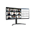 LG 34WR55QK-B 34&quot; UltraWide AG , Curved 21:9 VA Panel, 5ms, 3000:1, 300 cd/m2, WQHD 3440x1440, HDR10, sRGB 99% , USB type-C 65W , 100Hz, HDMI, DisplayPort, PBP, Height Adjustable, Tilt, Reader Mo