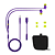 Logitech G333 Gaming Headphones, Cable Management, Custom-length Cable, Dual Dynamic Drivers, Purple