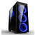 Кутия Estillo 8872 Blue Gaming ATX USB 3.0, 4 x Blue Fan