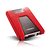 Adata 2TB , HD650 , USB 3.2 Gen 1, 2.5&quot; Durable Lite - External Hard Drive Red