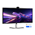 Dell P3426WEV, 34.1"  Curved Webcam Monitor, IPS Anti-Glare, 5ms, 100 Hz, 1500:1, 350 cd/m2, UW-QHD 3440x1440, 99% sRGB, HDMI, Display Port, USB-C Hub, RJ45, Webcam, KVM Switch, PD 90W, Height Ad