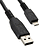Кабел USB, A мъжки/micro 5P мъжки, 0.8 м, ЧЕРЕН